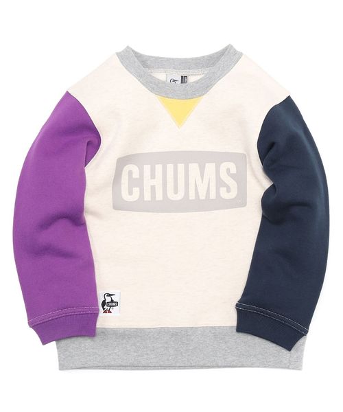 チャムス/KIDS CHUMS LOGO CREW TOP (キッズ チャムスロゴ クルートップ)