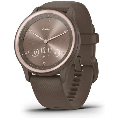 GARMIN 010-02566-42 vivomove Sport スマートウォッチ Peach Gold／Cocoa