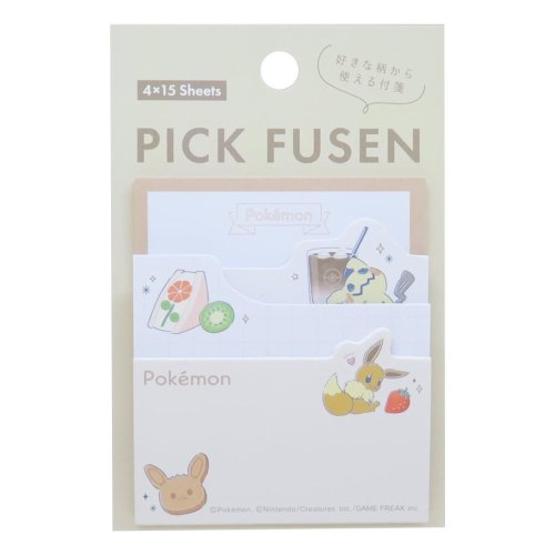 ポケットモンスター 付箋 PICK FUSEN ふせん ラテ ポケモン カミオジャパン 事務用品 かわいい キャラクター グッズ