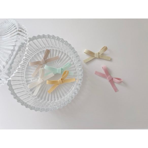 simple  ribbon clip   ヘアアクセサリー　ヘアクリップ　キッズ　ベビー　出産祝い　リボン