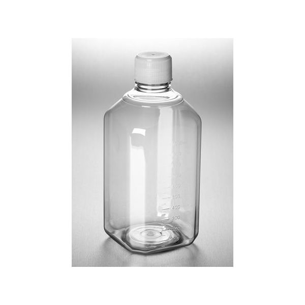 培地ボトル 八角型 PET製 1000mL IATA基準適合キャップ 24個入 432334 65-0500-23（直送品）