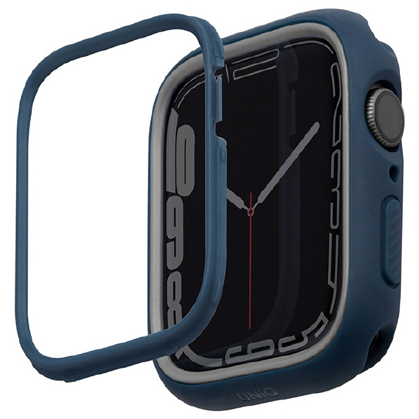 UNIQ Apple Watch 44/45mm用MODUO CASE WITH INTERCHANGEABLE PC BEZEL MARINE BLUE/GREY UNIQ-45MM-MDBLUGRY