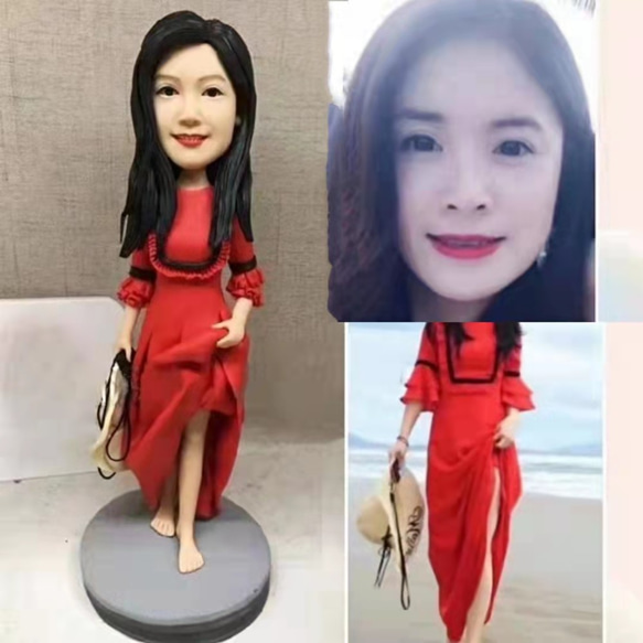 【オーダーメイド】お写真入から 3D 肖像画 似顔絵 人形 フィギュア 彼氏 彼女 誕生日ケーキトッパー 記念日カップル