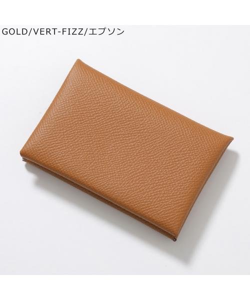 HERMES カードケース CALVI VERSO バイカラーレザー