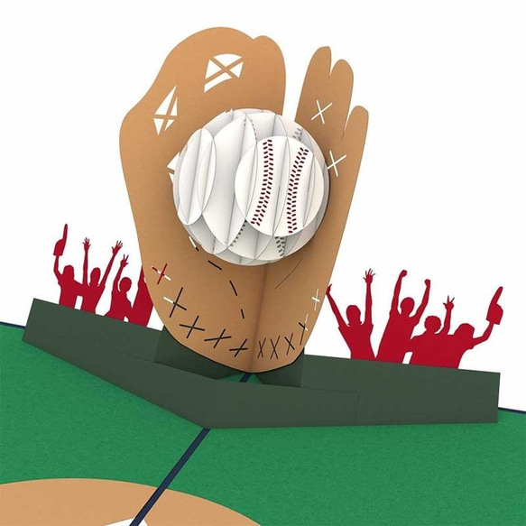 ポップアップグリーティングカード　Baseball