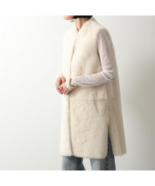 カールドノヒュー/KARL DONOGHUE ベスト SHEARLING LONG GILET C･･･