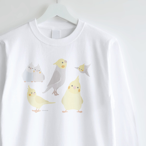 長袖Tシャツ（Simple / オカメインコ）