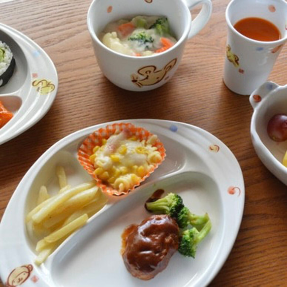 干支　子ども食器　ランチプレート ＜申＞