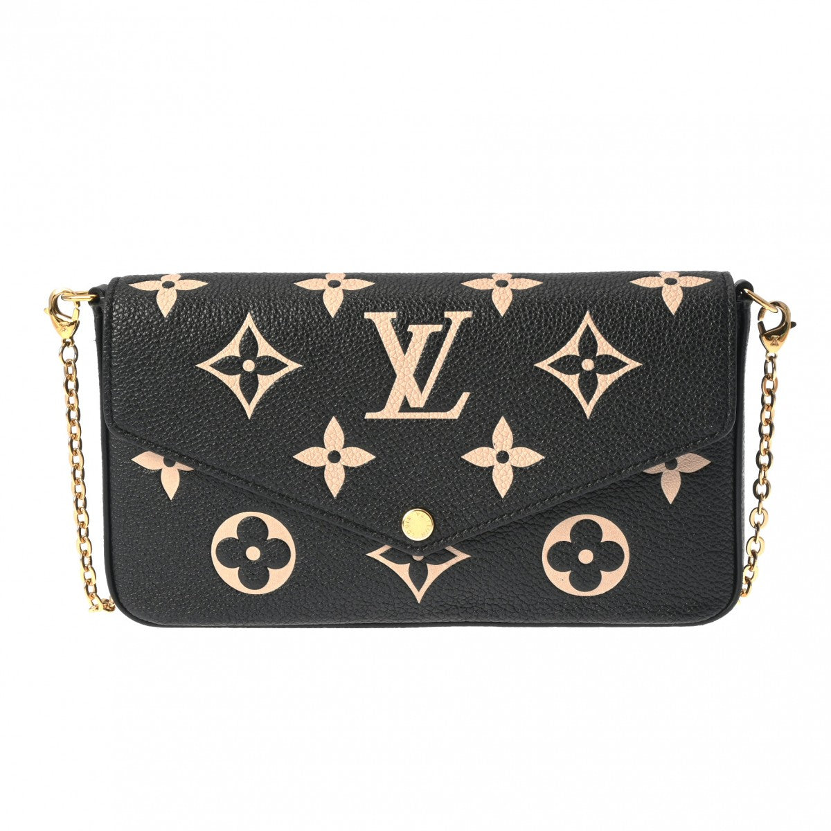 LOUIS VUITTON ルイヴィトン モノグラムアンプラント ポシェットフェリシー ノワール M82479 レディース レザー ショルダーバッグ Aランク 中古 