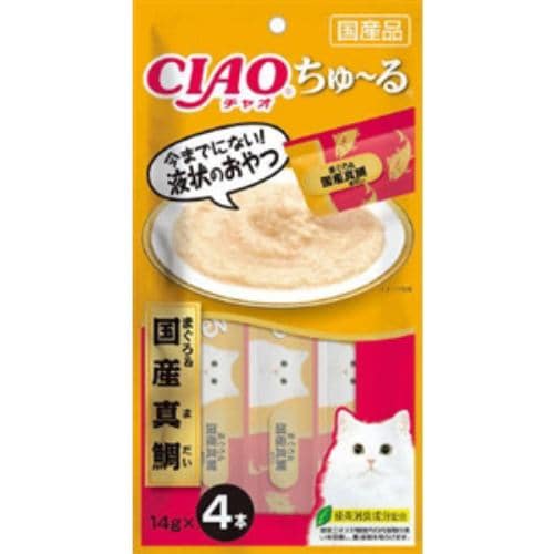 いなばペットフード ちゅーる まぐろ＆国産真鯛 １４ｇ×４本