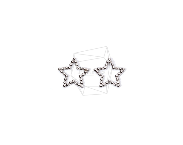 PDT-1757-R【2個入り】スターペンダント,Tiny Textured Star Pendant