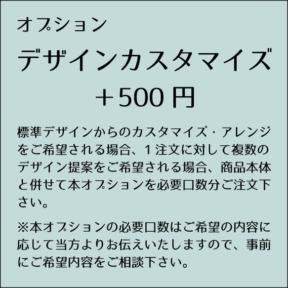 デザインカスタマイズ･オプション