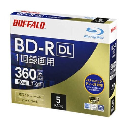 BUFFALO YD-BR50V-005CW BD-R DL 50GB 5枚 YDBR50V005CW