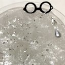 ハンドメイド  スライム black-rimmed glasses