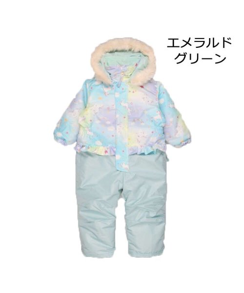 【子供服】 JollyJury (ジョリージュリー) ユニコーン柄スノーコンビ・スノーウェア 80cm～130cm F60782