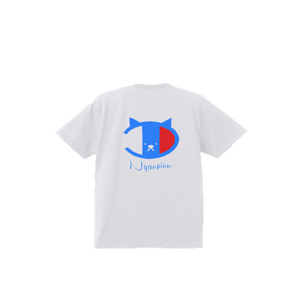 【S～3XL/5ozパロディ】5ozニャンピオン猫バックプリント半袖Tシャツパロディおもしろ面白いプレゼント送料無料新品