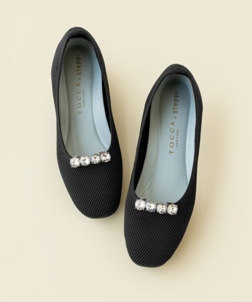 【軽量・撥水・お洗濯可・選べるシュークリップ】steppi×TOCCA BALLET PUMPS バレエパンプス