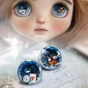 【3個買うと1個プレゼントGTE！】ブライス アイ ネオブライス bjd 目 アイ アイチップ ドールアイチップ-群青アリス