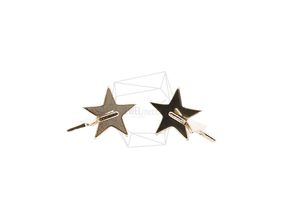 ERG-2005-G【2個入り】ダブルスターピアス,Double Star Earring Post