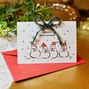 CHRISTMAS MINI CARD - 文鳥サンタ 2PC SET-