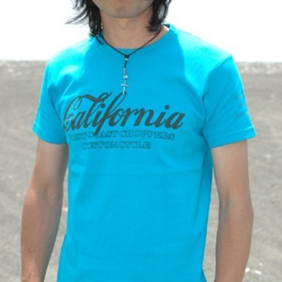 【アウトレット】プリントTシャツ WEST COAST CHOPPERS　W-09042　ターコイズ　Ｍ