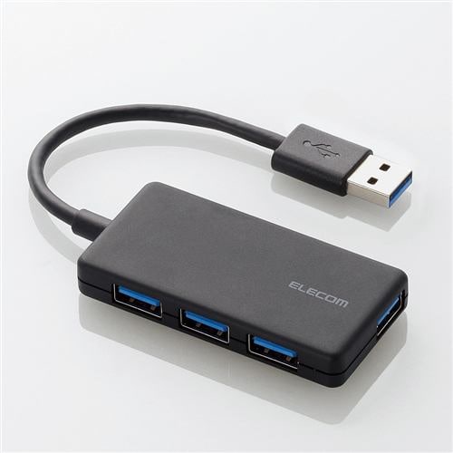 【推奨品】エレコム U3H-A416BBK 4ポートUSB3.0ハブ(スティックタイプ)