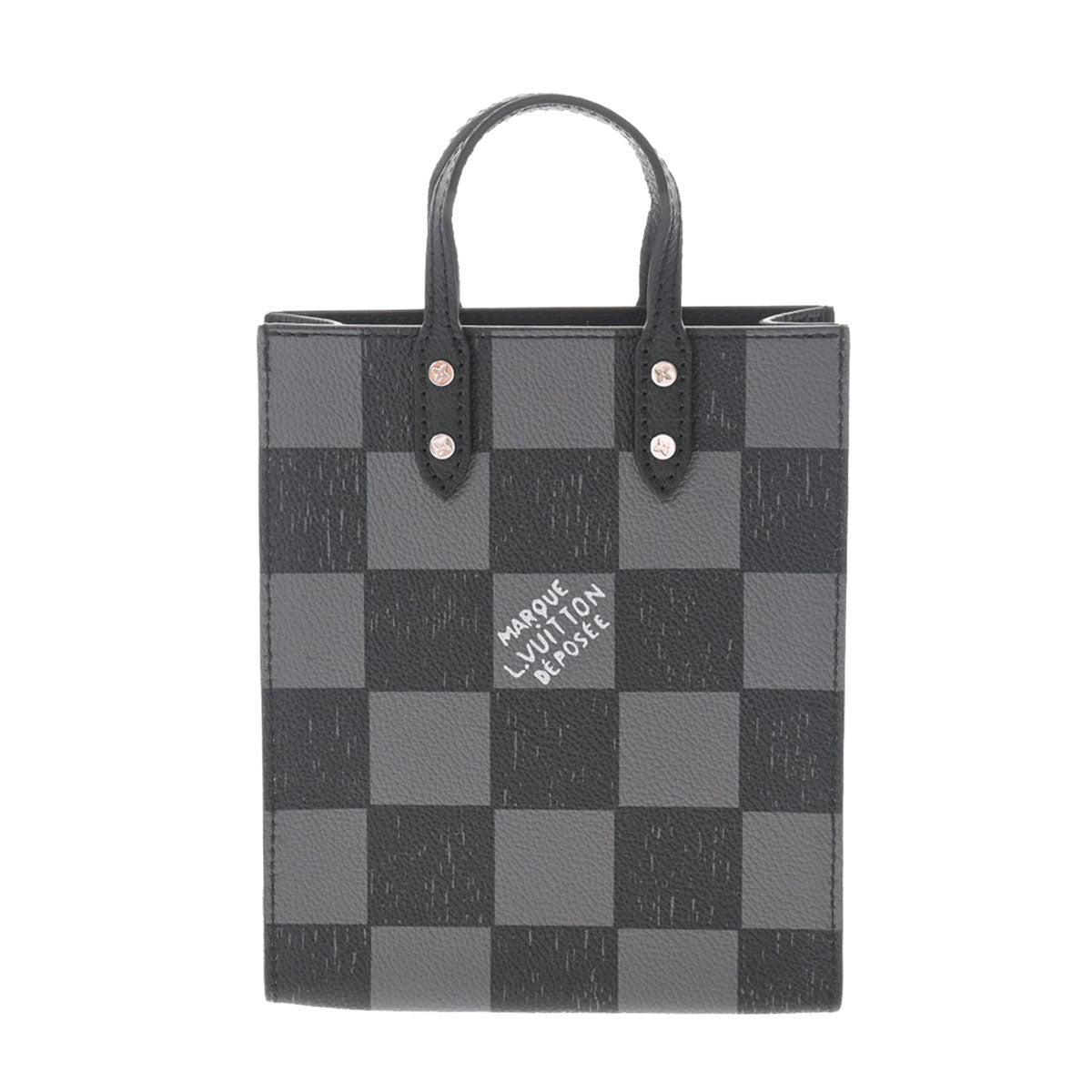 LOUIS VUITTON ルイヴィトン ダミエ サック プラ チェッカーボード ブラック/グレー N60479 メンズ ハンドバッグ 新同 中古 