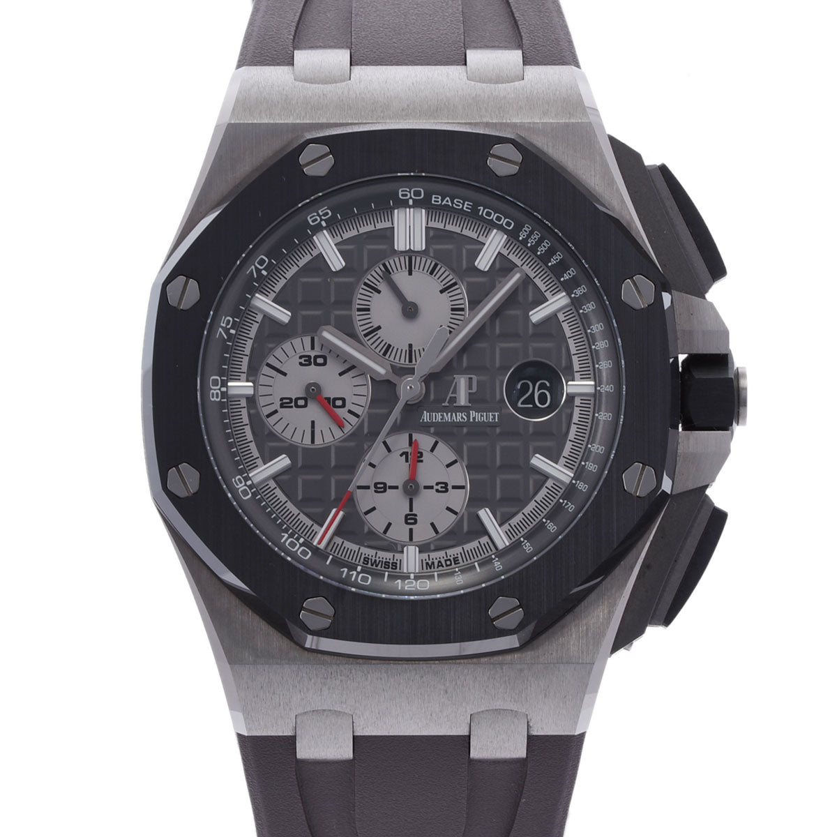 AUDEMARS PIGUET オーデマピゲ ロイヤルオーク オフショア クロノグラフ 26400IO.OO.A004CA.01 メンズ Ti/ラバー 腕時計 自動巻き グレー文字盤 Aランク 中古 