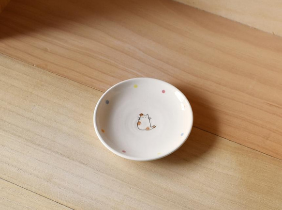 茶ブチネコ　小皿