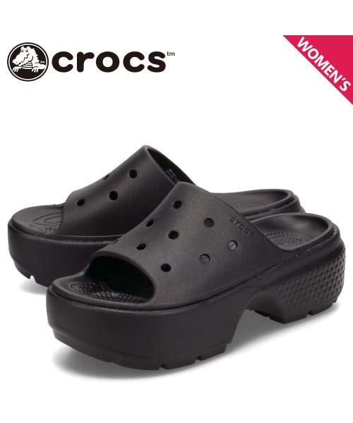 クロックス crocs サンダル スライドサンダル ストンプ レディース 厚底 STOMP SLIDE ブラック 黒 209346－001