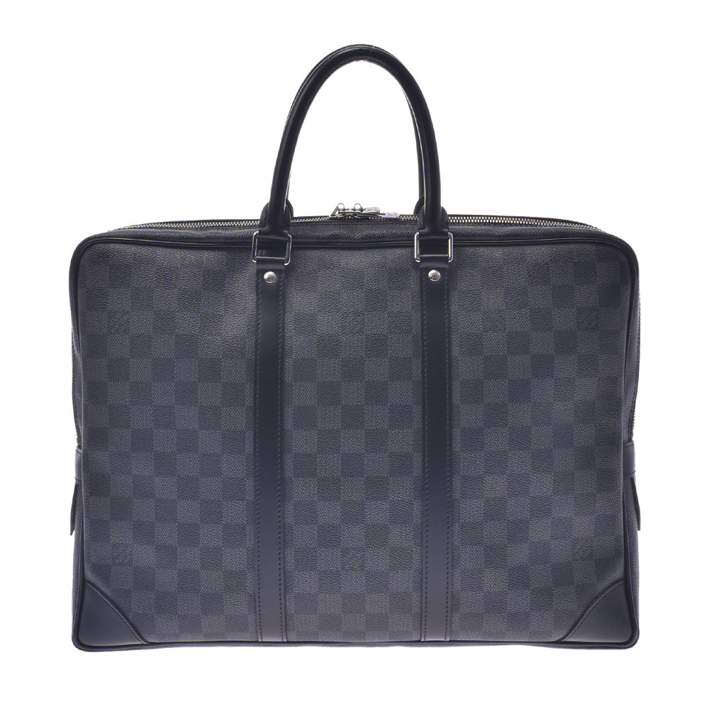 LOUIS VUITTON ルイヴィトン ダミエ グラフィット ポルトドキュマン・ヴォワヤージュ 黒/グレー N41125 メンズ ダミエグラフィットキャンバス ビジネスバッグ ABランク 中古 