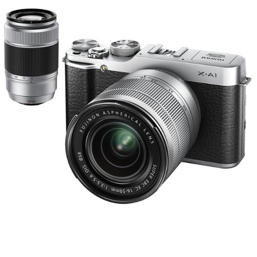 FUJIFILM ミラーレス一眼 X-A1ダブルズームレンズキット シルバー F X-A1S/1650/50230KIT【中古品】