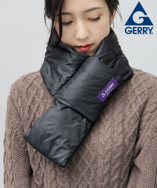 GERRY ジェリー 再生ポリエステル REPREVE 差し込み 中綿マフラー ダウンマフラー ネックウォーマー 秋 冬 防寒 通勤 通学 アウトドア 旅行