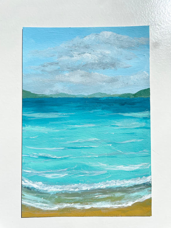 ORIGINAL PAINTING - ocean, 原画, 海の絵, 海のアート, 夏のアート