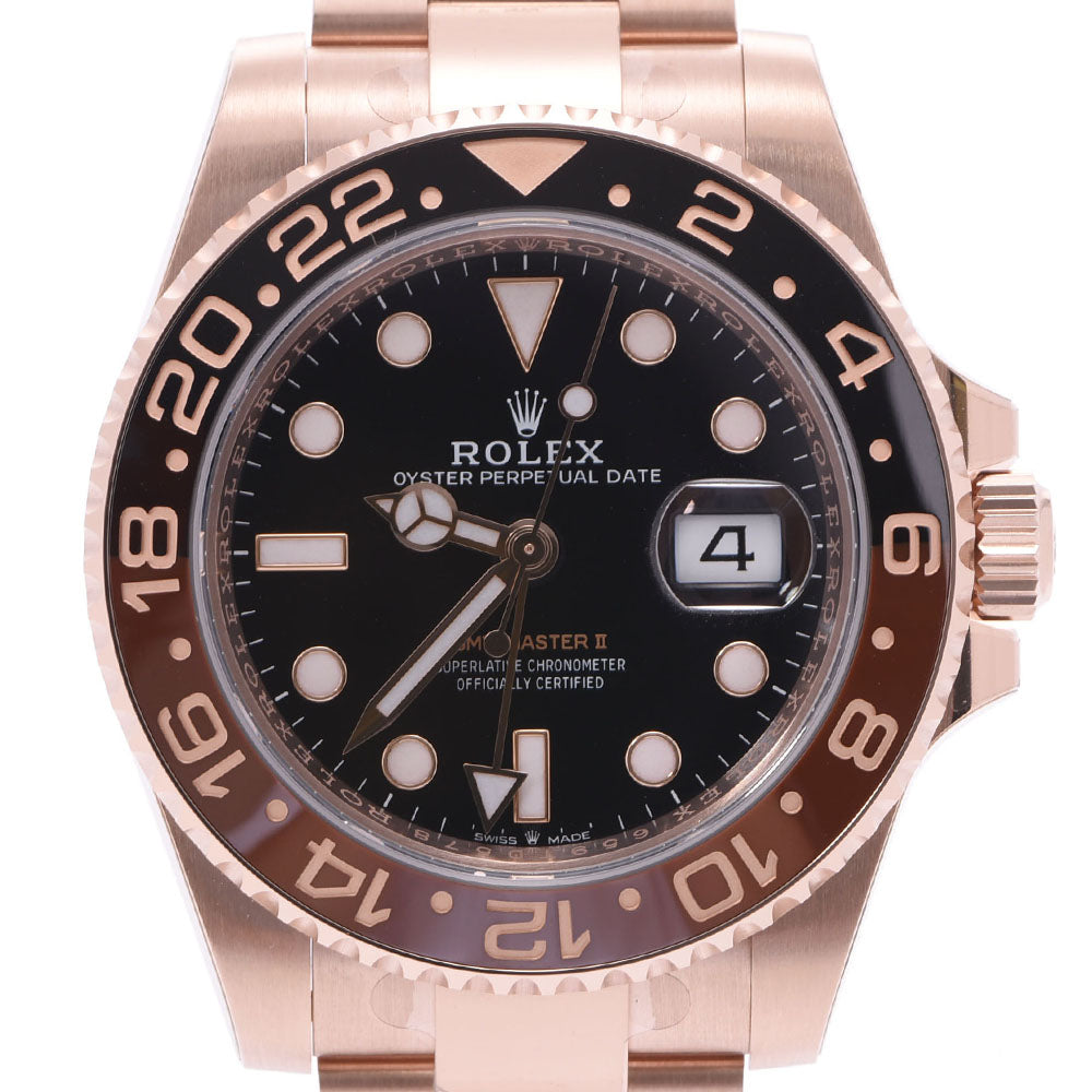 【現金特価】ROLEX ロレックス GMTマスター2 黒/ブラウンベゼル 126715CHNR メンズ エバーローズゴールド 腕時計 自動巻き 黒文字盤 新品 