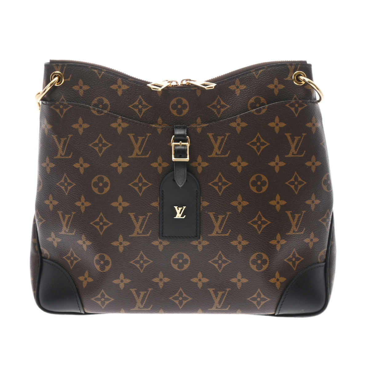 LOUIS VUITTON ルイヴィトン モノグラム オデオン NM MM ブラウン/黒 M45352 レディース モノグラムキャンバス ショルダーバッグ Aランク 中古 