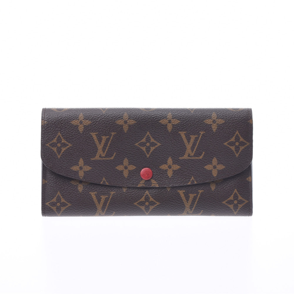 LOUIS VUITTON ルイヴィトン モノグラム ポルトフォイユ エミリー 旧型 ルージュ M60136 ユニセックス モノグラムキャンバス 長財布 Bランク 中古 