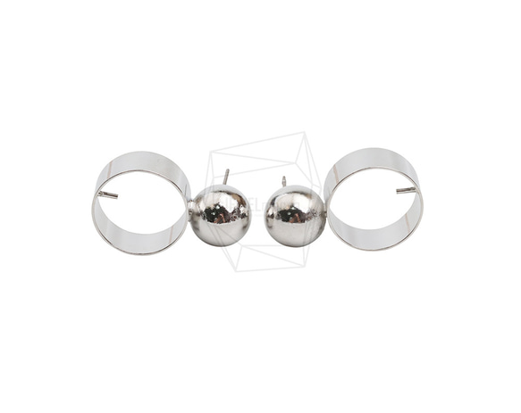 ERG-2197-R【2個入り】ボールラウンドピアス /Ball Round Post Earring