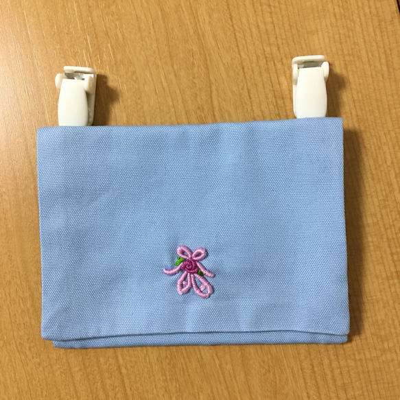 【特別価格】刺繍入り移動ポケット(トウシューズ、バラ)P012-4