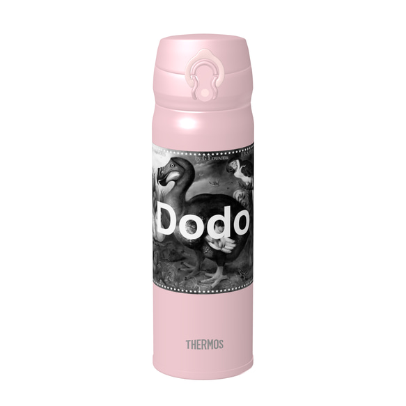 [Dodo] Dodo THERMOS 真空断熱ケータイマグ（ピンク） 500ml　☆お名前も一緒にプリントできます☆