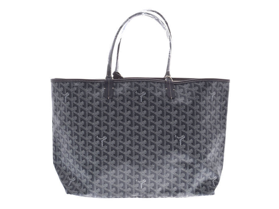 ゴヤール サンルイPM グレー レディース メンズ PVC トートバッグ 未使用 美品 GOYARD ポーチ付 中古 