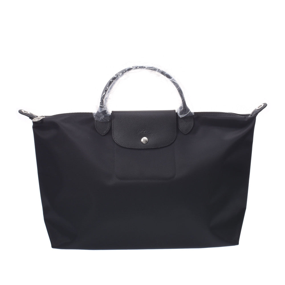 Longchamp ロンシャン ル プリアージュ ネオ 2WAYバッグ 黒 シルバー金具 L1630578001 ユニセックス ナイロン/レザー ハンドバッグ 新品 