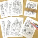 塗り絵『猫達の花遊び』8枚セット