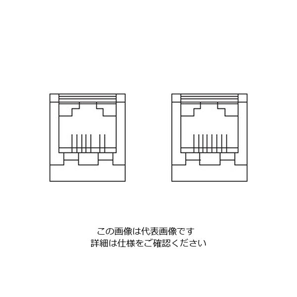 TERADA B側器具ブロック（CAT5Eモジュラジャック×2） CEA90082W 1個（直送品）