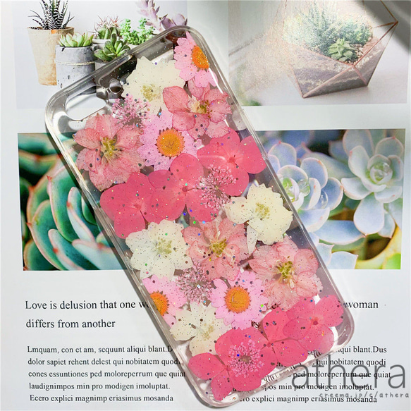 ＊本物のお花＊ 植物図鑑 押し花スマホケース iPhone15 14 13  AQUOS Xperia Galaxy