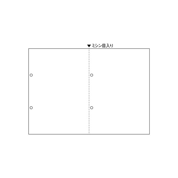 ヒサゴ マルチプリンタ帳票A4白紙2面ヨコ 源泉徴収票用 FC91409-BP2069