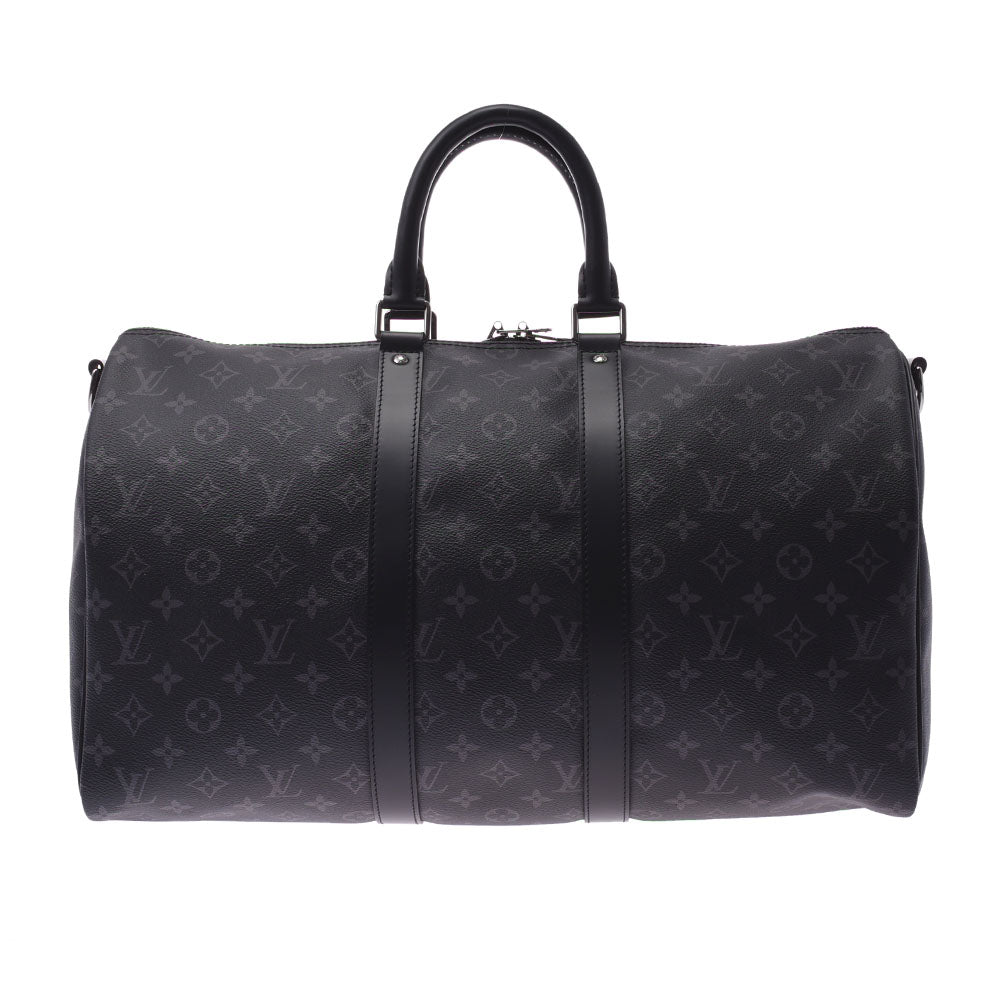 LOUIS VUITTON ルイヴィトン モノグラム エクリプス キーポルバンドリエール45 2WAYバッグ 黒 M40569 メンズ ボストンバッグ Aランク 中古 