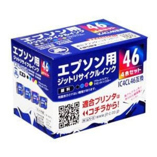 ジット JITKE464P エプソン EPSON：IC4CL46（4色パック）対応 ジット リサイクルインクカートリッジ 目印：サッカーボール