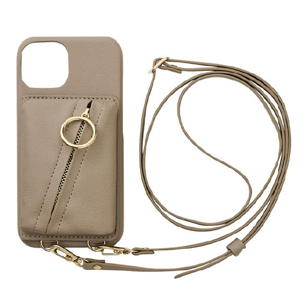 CCCフロンティア iPhone 14用Clutch Ring Case beige ML-CSIP22M-2CRBE