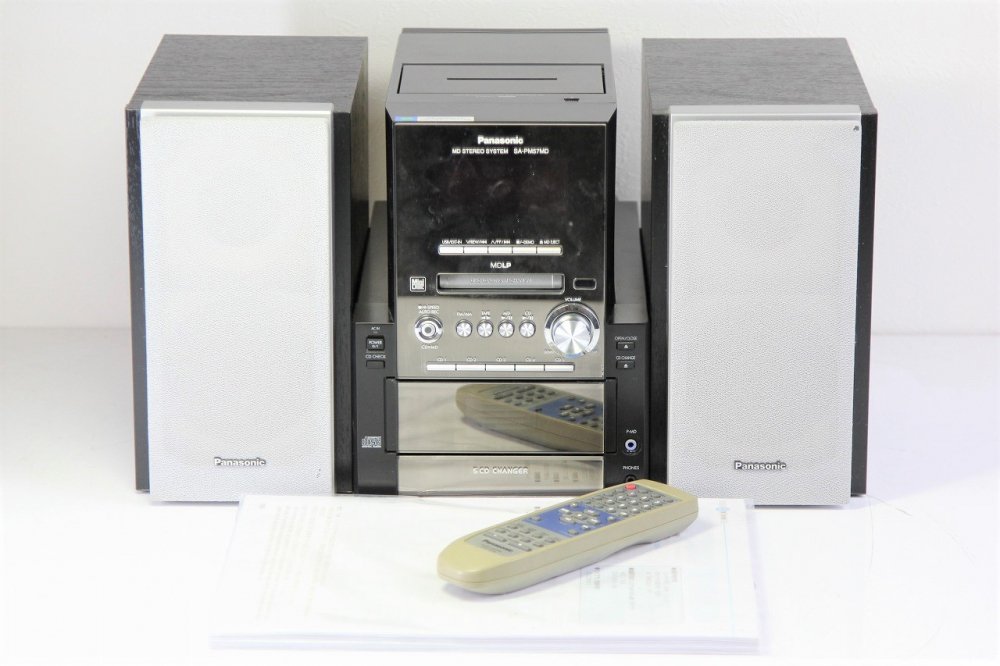 Panasonic パナソニック SC-PM57MD-K ブラック MDステレオシステム 【中古整備品】